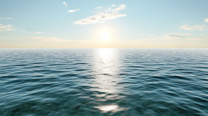 Obraz premium Calm ocean sunrise water horizon reflection peaceful sea light