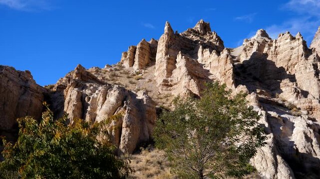 Dramatic mountain landscape at Kershaw-Ryan State Park in Lincoln County near Caliente, Nevada