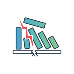 stock market crash financial crisis decimating investment returns with sudden plunge signifying economic downturn and volatility useful for business analysis