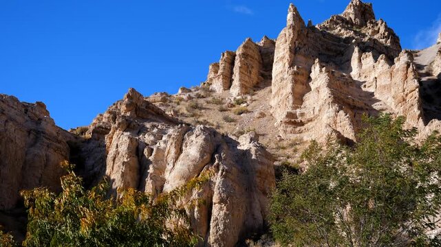 Dramatic mountain landscape at Kershaw-Ryan State Park in Lincoln County near Caliente, Nevada