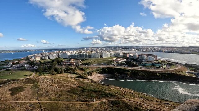 ciudad de la Coru&ntilde;a, vista desde la torre de h&eacute;rcules