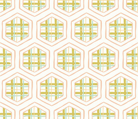 Vintage abstract vector seamless pattern, traditional Japanese geometric design.