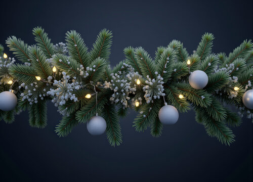 guirnalda, navida, &aacute;rbol, decoraciones, vacaciones, abeto, languidecer, sucursal, de invierno, celebraciones, adorno, verde, bailes, nuevas, a&ntilde;o, conos, dorada, naturaleza, regalo, ciclos, aislada