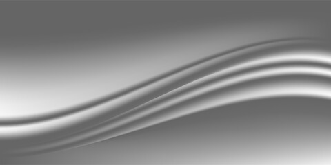 Silver foil background with a metallic mirror texture. Chrome gradient surface with a slight sheen. Gray aluminum sheet with reflections. Abstract cool background of platinum and titanium. Vector