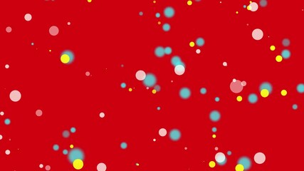 bokeh christmas lights slow moving on red background. abstract motion background bokeh golden particles effect 4K - Powered by Adobe