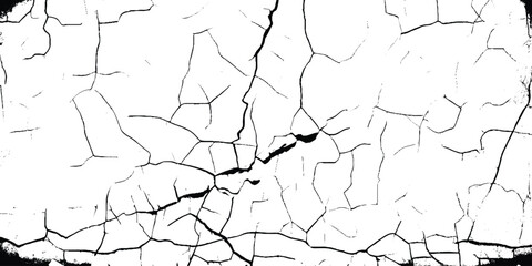 Texture soil dry crack background pattern. black and white vintage of cracked concrete scribble effect Vector design.