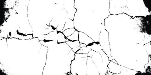 Cracked ground, ground distress texture, damage texture. old wall background crack vector, grunge texture.