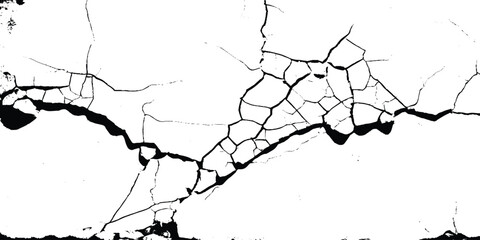 Surface cracks and fissures in ground. Vector grunge cracked texture style with cracked texture.