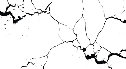 Vector texture with many cracks and scratches. Crackle.