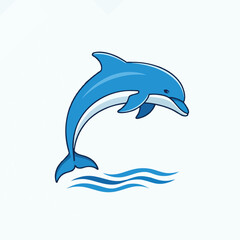 Obraz premium Jumping Dolphin Illustration