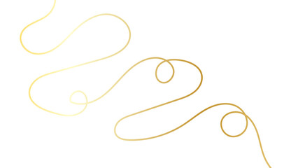 Sleek gold stroke, subtle golden ribbon isolated on white background. Minimalist luxurious design features smooth curves and gradient effects fine golden strokes. vector illustration