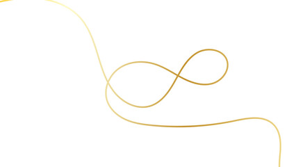 Sleek gold stroke, subtle golden ribbon isolated on white background. Minimalist luxurious design features smooth curves and gradient effects fine golden strokes. vector illustration