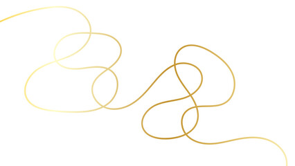 Sleek gold stroke, subtle golden ribbon isolated on white background. Minimalist luxurious design features smooth curves and gradient effects fine golden strokes. vector illustration