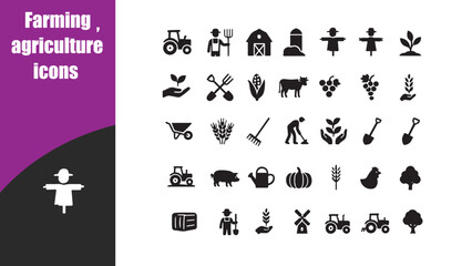Farming,agriculture 30 icons