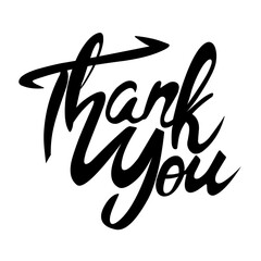 Obraz premium Thank You calligraphy vector