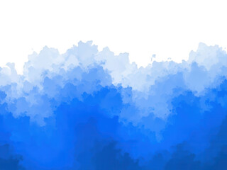 Obraz premium Abstract blue watercolor splash isolated on transparent background