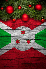 christmas decoration on wooden background from burundi