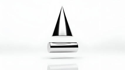 3d vector illustration of a city church steeple at night with a blue sky triangle shape and a sailboat symbol art concept for travel business logo design