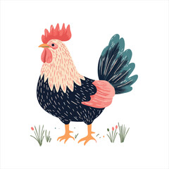 vector cute rooster design