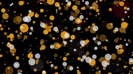bokeh christmas lights slow moving, golden glitter shiny animation, holiday new year social media motion background. shimmering glittering particles with bokeh seamless 4K loop.