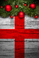 Vertical banner Christmas greeting from England