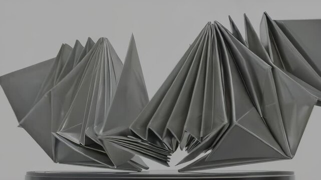 Abstract metallic folds