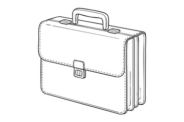 Line art illustration of a briefcase