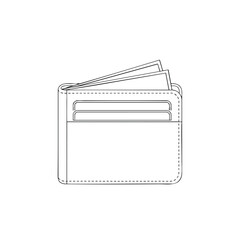 Simple Line Art of a Card Holder