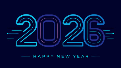 Happy new year two thousand twenty six new years eve celebration festive greeting holiday season party time