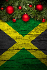 Vertical banner Christmas greeting from Jamaica