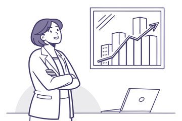 business people working, with office supplies around