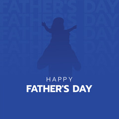 Happy Father's Day . A beautiful illustration celebrating the loving bond between a father and his daughter.