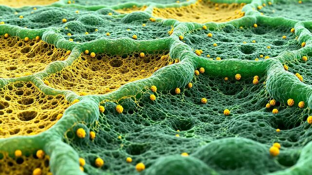 Microscopic view of cellular structures