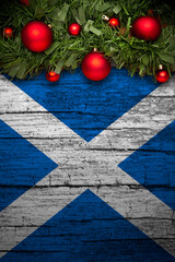 Vertical banner Christmas greeting from Scotland
