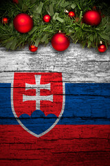 Vertical banner Christmas greeting from Slovakia