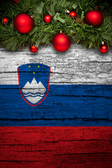 Vertical banner Christmas greeting from Slovenia