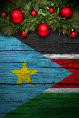 Vertical banner Christmas greeting from South Sudan