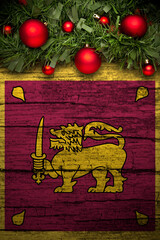 Vertical banner Christmas greeting from sri lanka