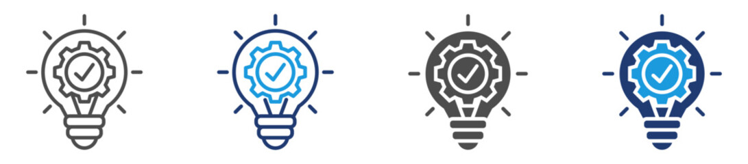 creative idea icon sheet multiple style