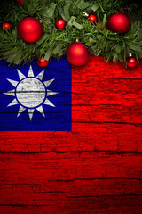 Vertical banner Christmas greeting from Taiwan