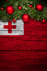 Vertical banner Christmas greeting from Tonga