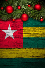 Vertical banner Christmas greeting from Togo
