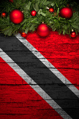 Vertical banner Christmas greeting from Trinidad and Tobago