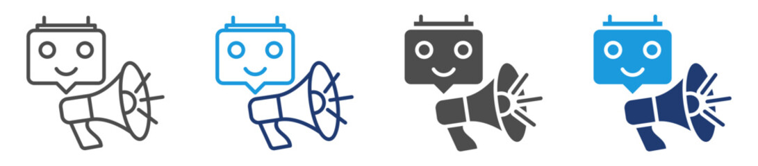 marketing bot icon sheet multiple style