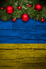 Vertical banner Christmas greeting from Ukraine