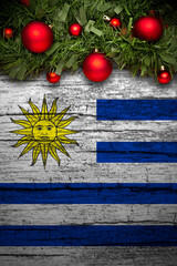 Vertical banner Christmas greeting from Uruguay