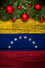 Vertical banner Christmas greeting from Venezuela