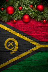 Vertical banner Christmas greeting from Vanuatu