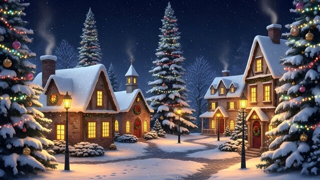 Winter Wonderland at Christmas Eve