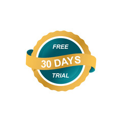 trial icon badge vector design